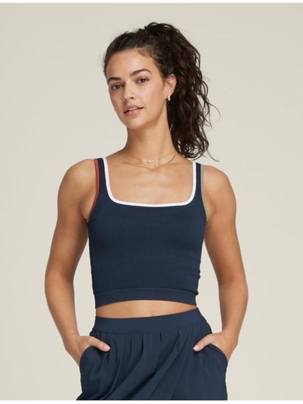 Wilson Seamless Crop Brami with White Logo